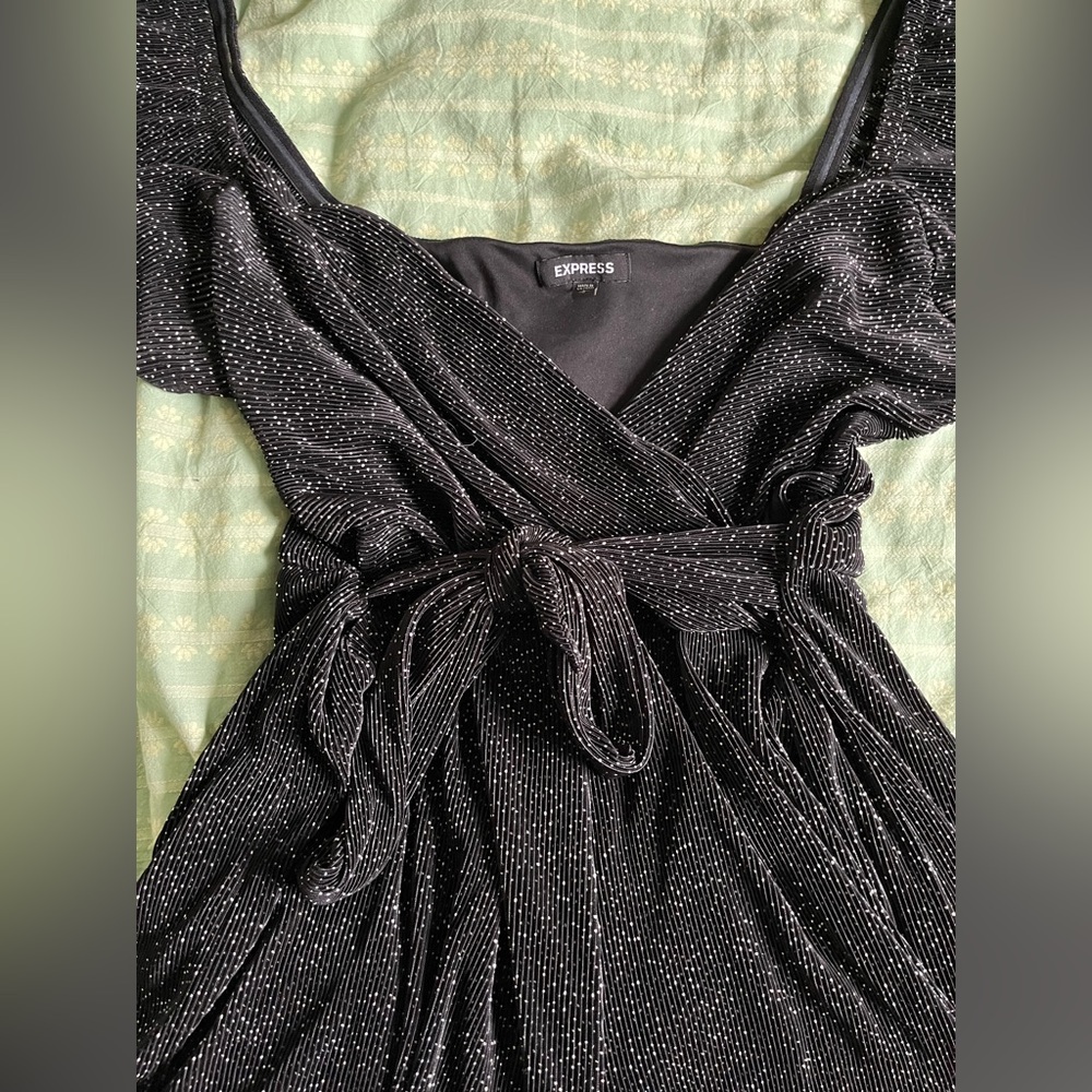 Black polka dot romper